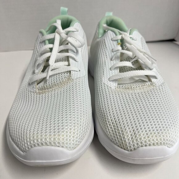 Skechers womens go walk joy 15641 sneaker size 9 white and geen mint - Picture 1 of 9